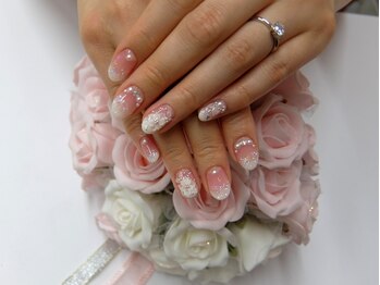 ネイルサロンミキ 横浜(MIKI)/上品３Dバラ ブライダル結婚式
