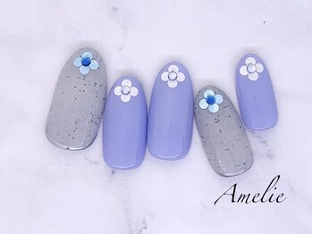 アメリ(Amelie)/ワンカラー/ホロ/花/ストーン