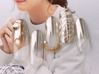 ネイルサロンフォーユー(for u)/ミラーゼブラ♪￥6980