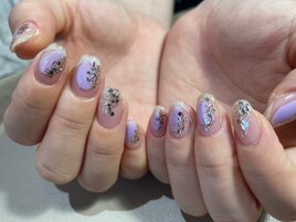 2色塗りかけネイル
