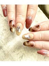 ネイルサロンファストネイルプラス 新宿店(FAST NAIL PLUS)/2025夏ネイル【べっ甲ネイル】