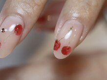ネイルズ バイ ユイ 外苑前(Nails by Yui)/夏ネイル手描きさくらんぼネイル