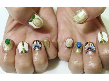 サニーサイドアップ ネイル(Sunny SideUp nail)/エスニックspring art