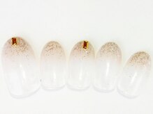 ネイルサロン ドレリッチ 大宮店(drerich)/グラデーションシンプル先端ラメ