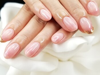 キープ ネイルサロン(KEEP)/春色グラデ~ミラーアート~