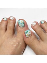 ネイルズ カスミン(nails CASU-MIN)/フットジェル10本アート