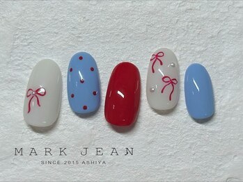 270.リボン ドット ブルー