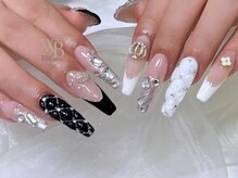 ネイルズ ウィスブランカ(Nails wisBlanca)/冬ネイル/ロングネイル/長さだし