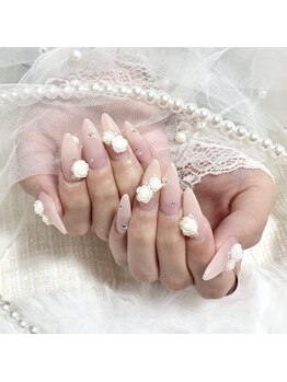 ミニョン(Minyon)/春ネイル♪バラネイル