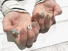 アース コアフュールボーテ 新潟中野山店 (EARTH Coiffure beaute')/手描きフラワー　￥8500