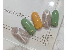 ブランクチュール(Nailsalon Blanc Couture)/大人ニュアンスで大理石風☆
