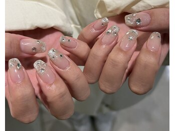 ネイル バイ ザザ 目白(Nail by ZAZA)/ビジューグラデーション