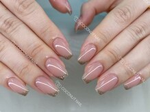 ココナッツネイル/斜めフレンチネイル