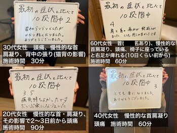 ボディテラピーサロン ナカムラ(Body Therapy Salon Nakamura)/お客様の声 ～頭痛 ２～