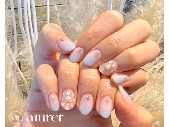 アティレ(attirer)/ぷっくりお花ネイル