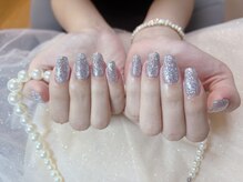 ヘブン ネイル 鶯谷(HEAVEN Nail)/シルバーグリッターネイル