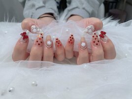 持ち込み/バレンタイン/赤ネイル