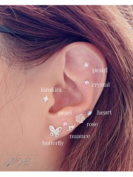 クリーム(Nail Atelier CREAM)/耳つぼジュエリー10粒☆