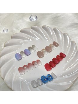 ネイルチップス オプシアミスミ店(NAIL TIPS)の写真/《鹿児島で4店舗☆初めてのネイルはNAIL TIPSへお任せ》6月限定!選べる5種の月替わりハンドネイル¥4500♪