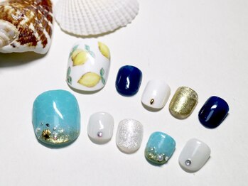 アース コアフュールボーテ 新潟中野山店 (EARTH Coiffure beaute')/フット定額ネイル¥7500