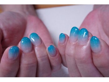 プチリリィ(Petit Lily)/常夏のブルーハワイ風ネイル♪