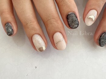 ネイルリブラ(Nail Libra)/もやもやインクネイル