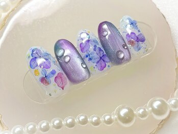 紫陽花・梅雨ネイル