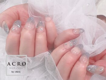アクロネイル アンド アイ(ACRO NAIL&EYE)/ラメグラデーションネイル