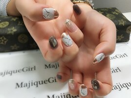 【大理石ネイル】
