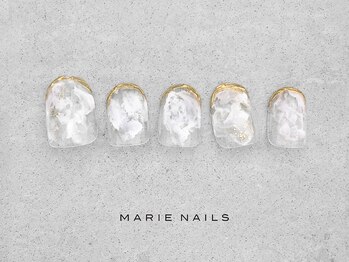 マリーネイルズ 近鉄あべのハルカス店(MARIE NAILS)/新規様7000円 バイカラー 0414a