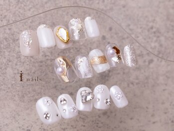 アイネイルズ 町田店(I nails)の写真/【ラグジュアリーブライダルCollection10480円】特別な日のネイルはI-nails町田店の技術力で美しい指先へ♪