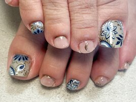 ペイズリーフットネイル