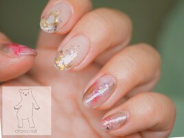 ピンクゴールドニュアンスネイル