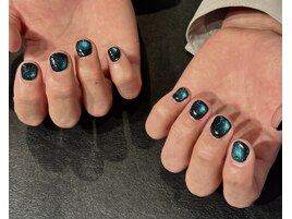 ワンカラー＋マグネットネイル