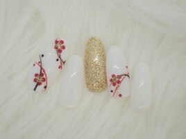 お正月ネイル￥7900