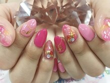 ネイルサロン 爪吉/夏パーツを閉じ込めて♪