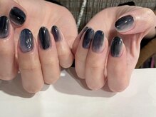 アイネイルズ 梅田店(I nails)/ネイビー先端クリアしずく￥9700