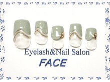 アイラッシュアンドネイルサロン フェイス(Eyelash&NailSalon FACE)/ハンド定額ネイル　￥7.500