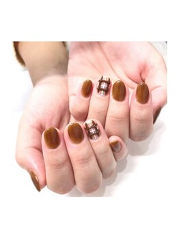 ビューティービースト フォー ネイルアンドアイラッシュ 松浜店(beauty:beast)/ぷっくりチェック柄ネイル☆