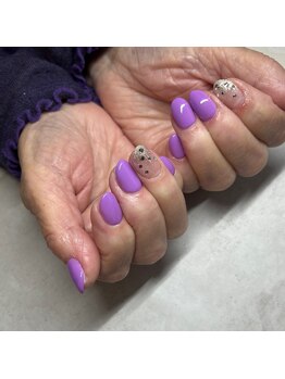 ビジュー(Bijou)/ワンカラー×1本アート