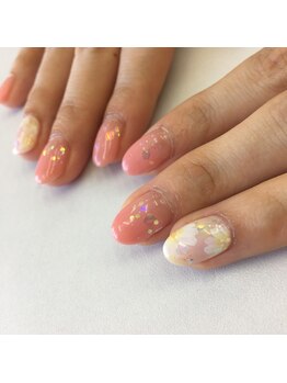 アイ(AI)/グラデーションフラワーネイル