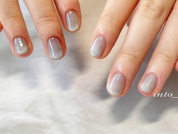 ネイルサロン イントゥ(into_)/ブルー　マグネット ワンカラー