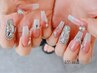 【超お得】長さ出し10本OK/パーツ付け放題/ゴージャスデザイン♪¥10800～