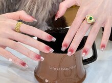 センスネイル(Sense Nail)/オンブレフレンチ/チーク/水光