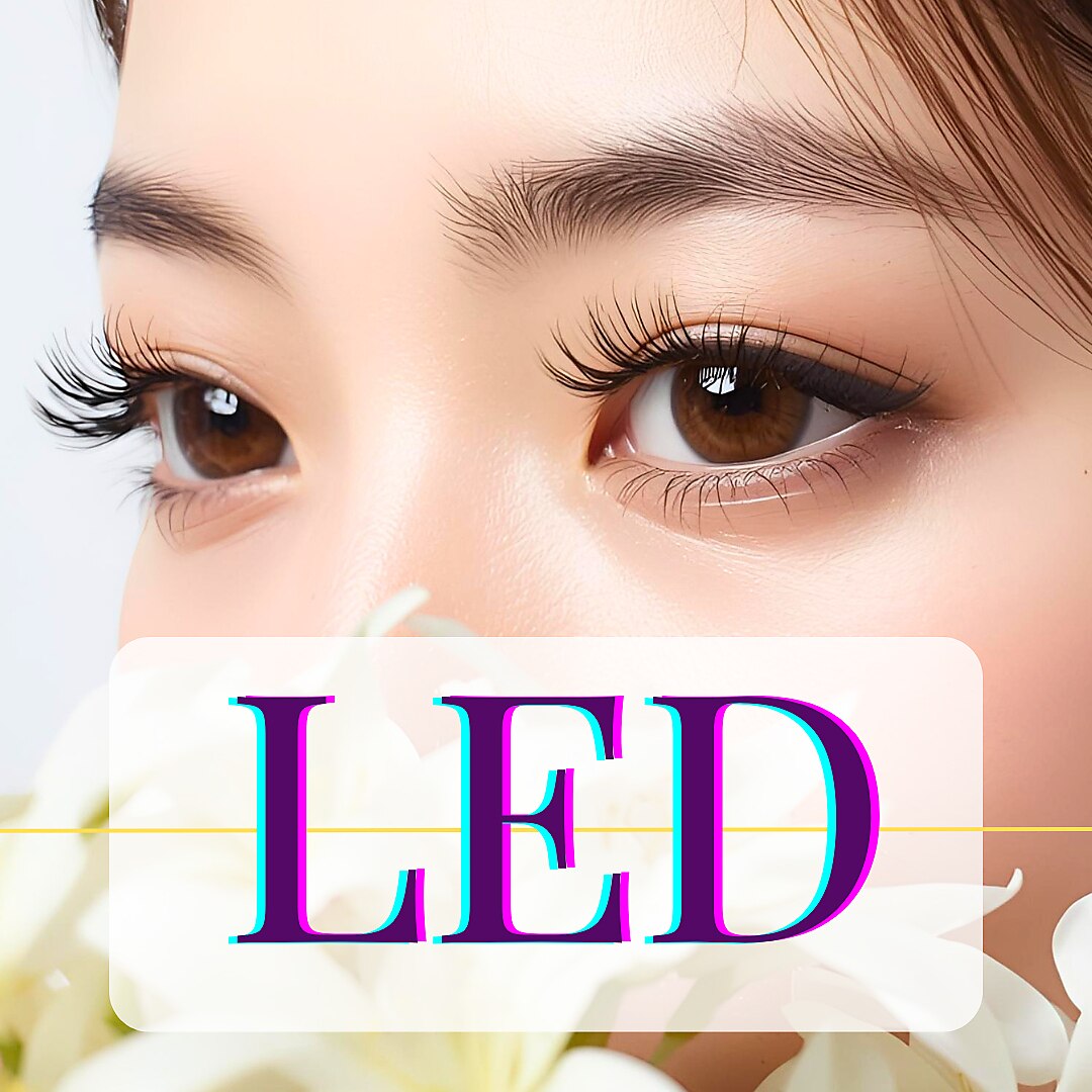 【持続約5週間】LEDエクステ×つけ心地最高柔らかフラットラッシュ100本\6880