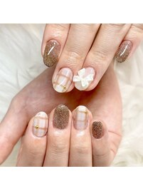 ブラウンチェックデザイン