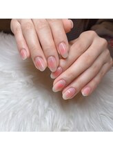 シンプル チークネイル