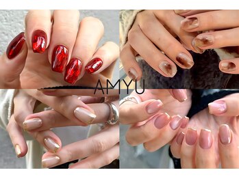 アミュー(AMYU)の写真/《安心価格×おしゃれ空間》ネイル初心者さんこそAMYUへ♪ケアから丁寧に拘りモチの良さ◎気分上がる指先に