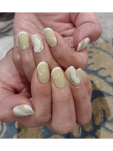 ネイルサロン リスタ(Rista)/フレンチ　ニュアンスピスタチオ