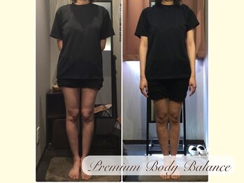 プレミアムボディバランス 上尾(Premium Body Balance)/１４、施術結果(O脚改善)